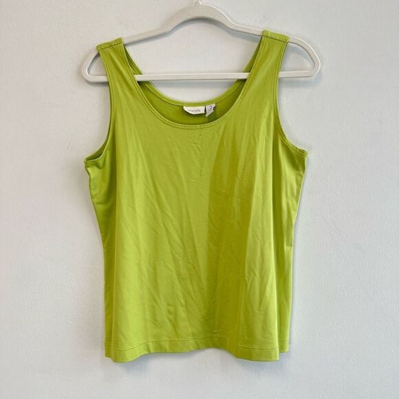 Chico’s Size 2(XL) Yellow Crocheted Knit Short Sleeve Blouse Shirt Top Stretch - Picture 5 of 10